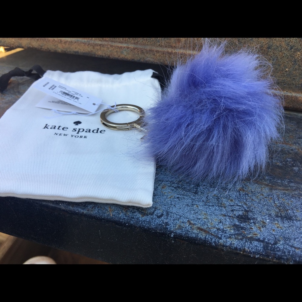 Kate Spade Lavender Pom Fob - Picture 3 of 5